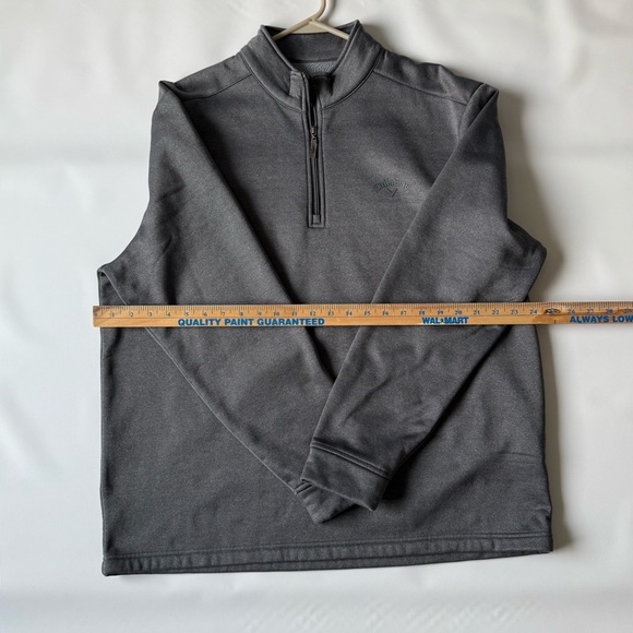 Callaway Men’s Gray long sleeve Quarter-Zip Golf Sweatshirt size large - Picture 5 of 6